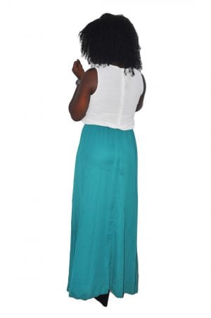 M0166 whitegreen2 Maxi Dresses maureens.com boutique