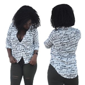 M0239 blackwhite1 Blouses Tops Shirts maureens.com boutique