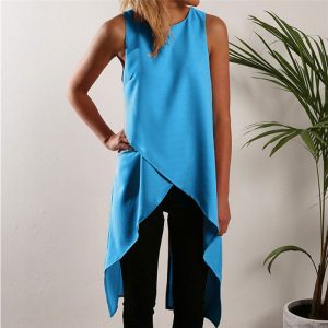 M0264 blue1 Blouses Tops Shirts maureens.com boutique