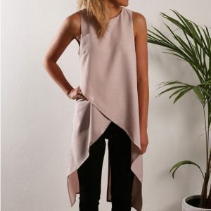 M0264 khaki1 Blouses Tops Shirts maureens.com boutique