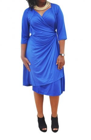 M0281 blue3 Short Sleeve Dresses maureens.com boutique