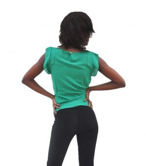 M0284 green3 High Low Tops Tops Shirts maureens.com boutique