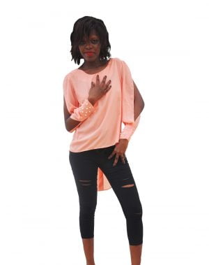 M0290 peach1 Blouses Tops Shirts maureens.com boutique