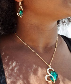 M0303 green5 Jewelry Accessories Jewelry Sets maureens.com boutique