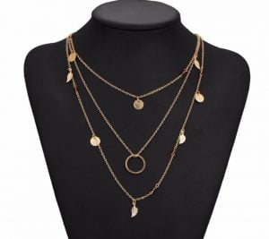 M0315 gold 3sty1 Jewelry Accessories Necklaces Chokers maureens.com boutique