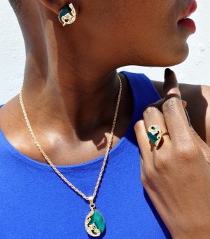 M0329 green4 Jewelry Accessories Jewelry Sets maureens.com boutique