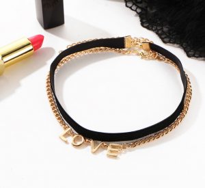 M0342 blackgold2 Jewelry Accessories Necklaces Chokers maureens.com boutique